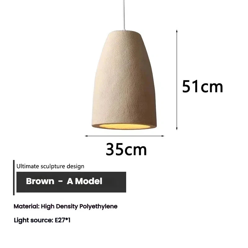 Modern "Wabi-Sabi" pendant light