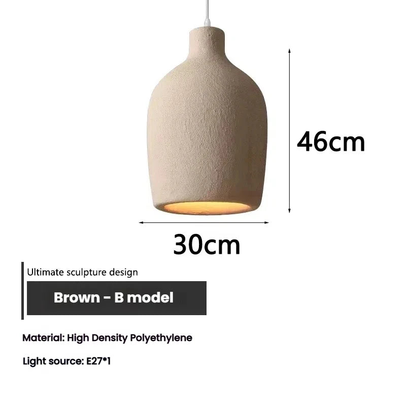 Modern "Wabi-Sabi" pendant light